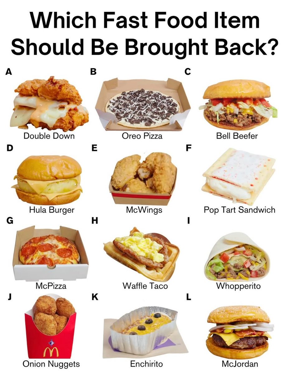 Whatever Menu Which one are you putting back in the menu?