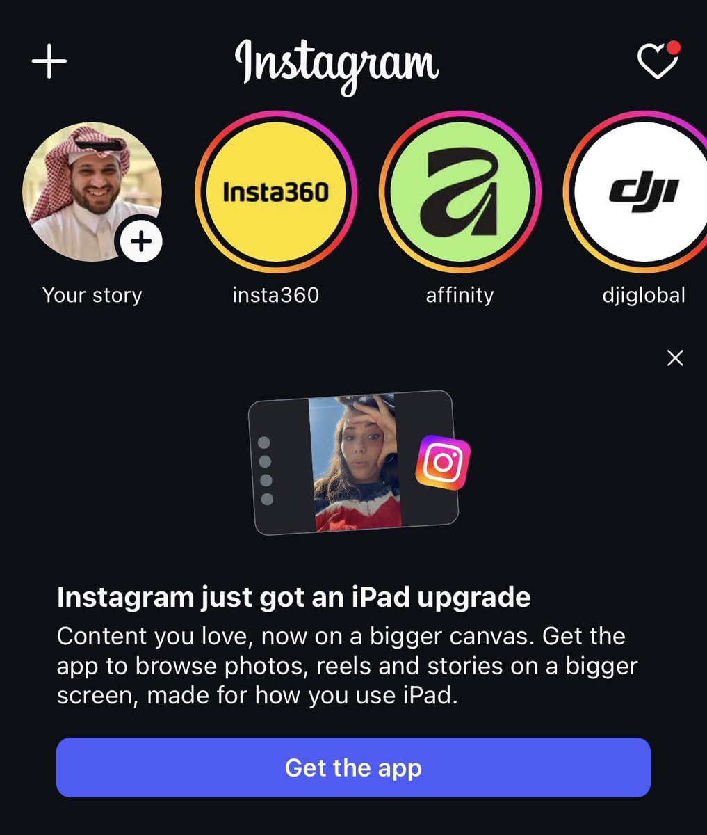 RaiedDigital's tweet photo. هرمنا 😅😭🥰
نسخة iPad لتطبيق Instagram

#Instagram https://t.co/T7Uls4rJEp