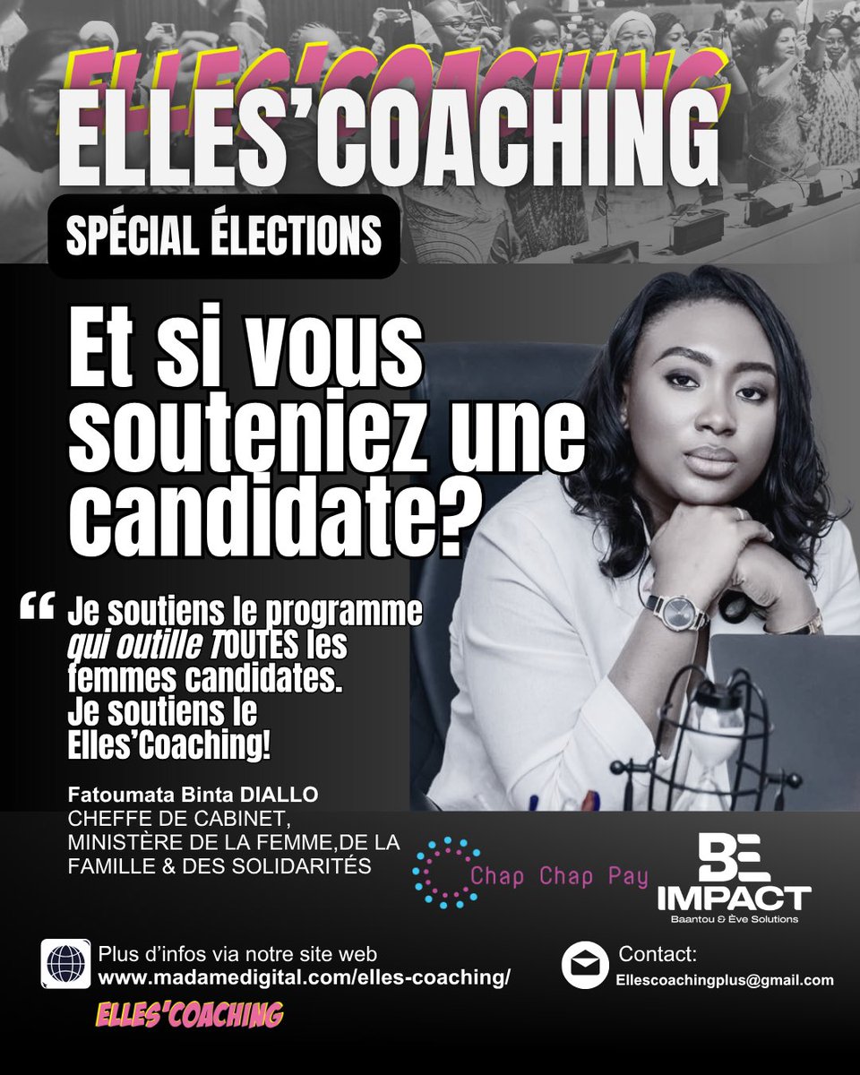 MariamTendou's tweet photo. Merci à vous, mes chères sœurs, nos queens et amazones, chacune dans son secteur, en vos rangs et qualités. Merci pour la sororité ! Merci pour le soutien @EllesCoaching 

Ce que vous accomplissez derrière les rideaux, souvent sans bruit mais toujours avec force, engagement et constance, est précieux. C’est aussi cela qui fait avancer les causes, ouvre les portes et inspire d’autres femmes à croire en leur place et en leur pouvoir d’agir. ✨🙏🏽

@lyoneess 
@iam__enough__ 
@bysoumah 
@adja_kaba