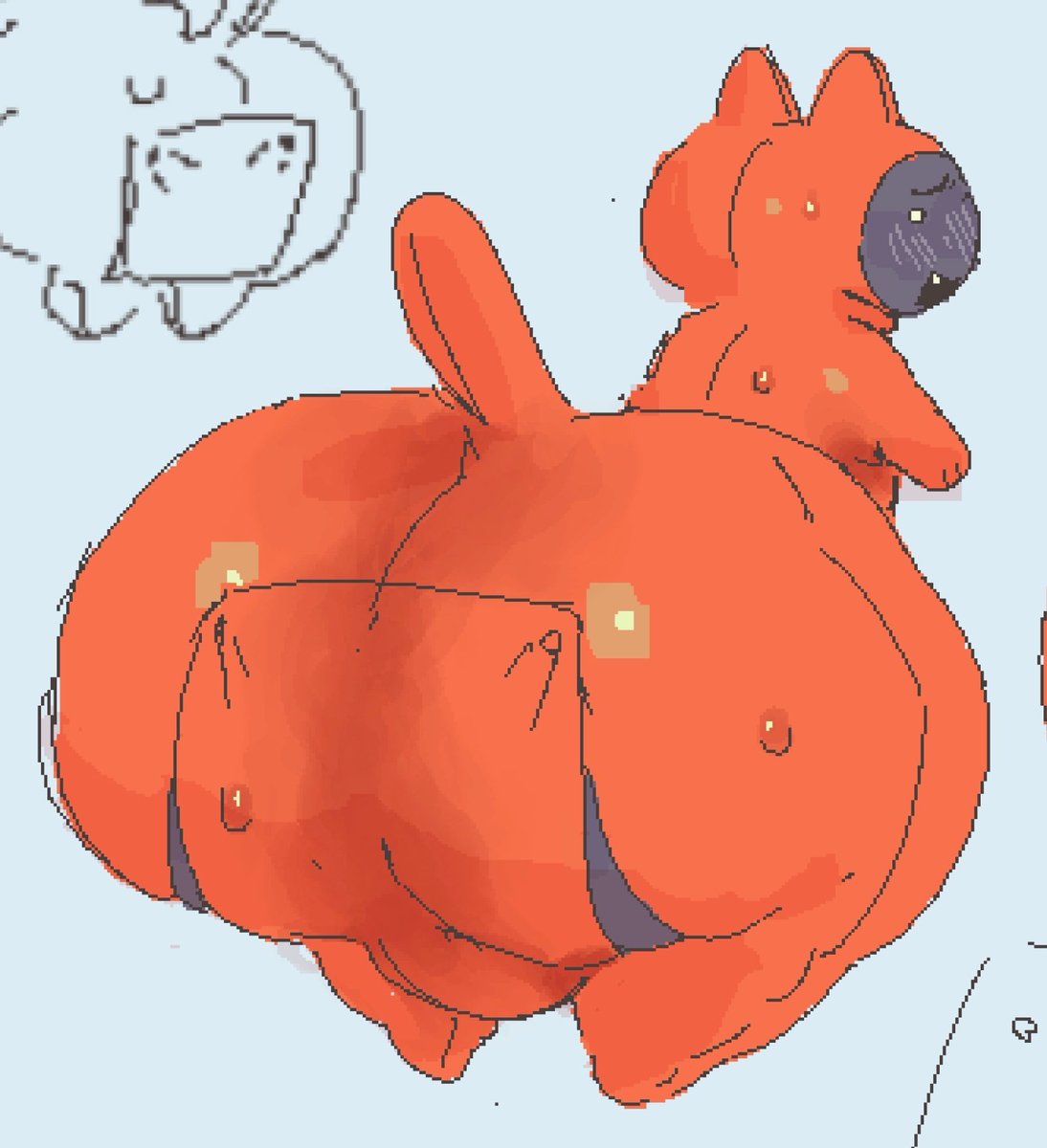 His name is sweaty and his butts big and musky all the time