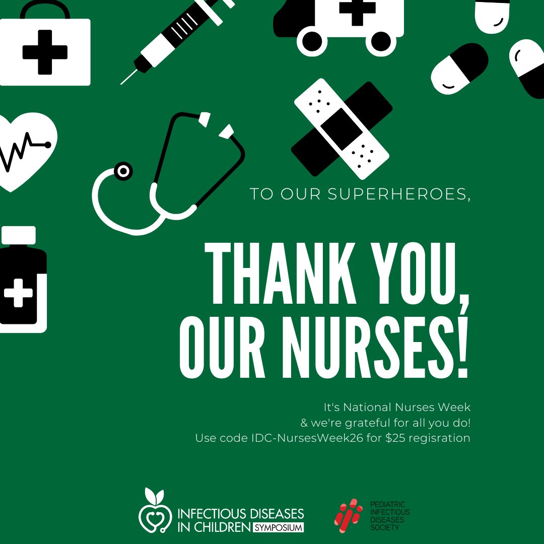 IDCNewYork's tweet photo. Happy International Nurses Week to the incredible nurses making a difference! To celebrate, we’re offering nurses an exclusive $25 savings on registration for the Infectious Diseases in Children Symposium! Use code: IDC-NursesWeek26 at checkout. https://t.co/qEGy3m2Z1u