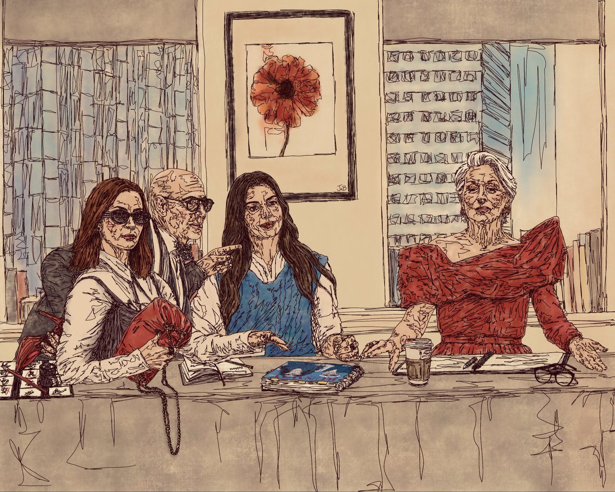 glorious and fallible
(da vinci’s the last supper but make it the devil wears prada 2)