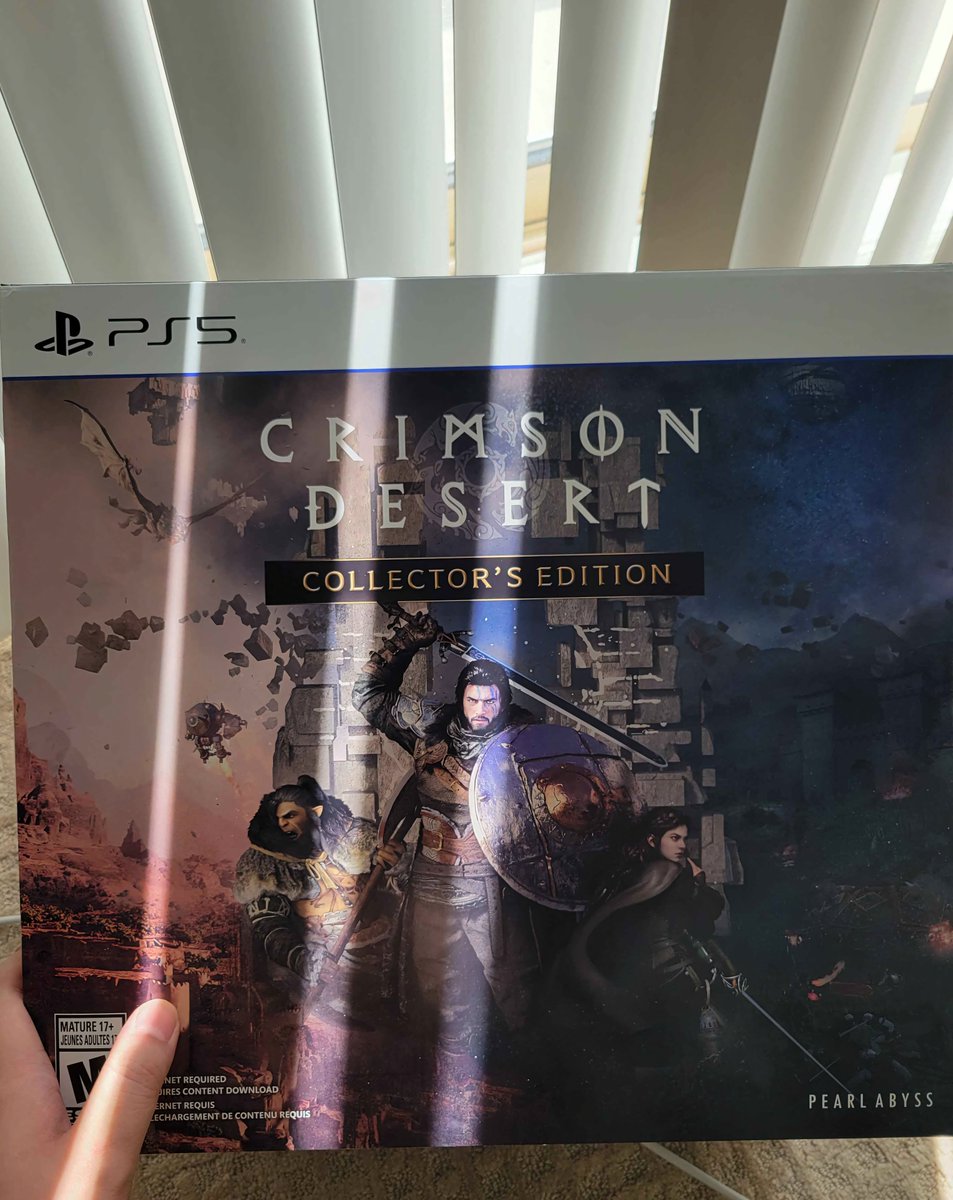 JaykunVT's tweet photo. Big thanks to @CrimsonDesert_ and Pearl Abyss for sending over the Collector’s Edition for free! 🥹

Honestly wasn’t expecting this, but it’s super appreciated. The packaging and extras look amazing!! excited to dive in and share more soon! 

#crimsondesert
#pearlabyss https://t.co/xoUzhilC5B
