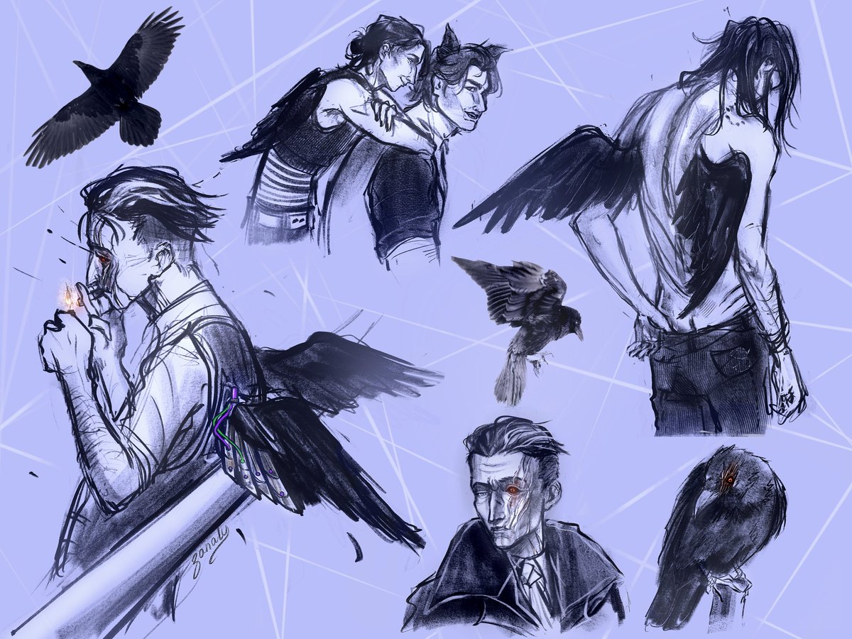Lilioti20's tweet photo. Common Raven. animals au 1/? 

Or a snake? A rat? A shark? Or a jackal? ◔‸◔? What do you think? #silco #arcane #vander #vanco #zaundads https://t.co/4L9kwwf60b