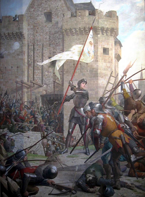 1429年5月8日、オルレアン包囲戦が終結する。イングランド軍はオルレアンの包囲を解き撤退を開始した。 フランス軍の指揮官達はイングランド軍への追撃を主張したが、ジャンヌ・ダルクは当日が日曜日であるとしてそれを何度も制止したと伝えられる。