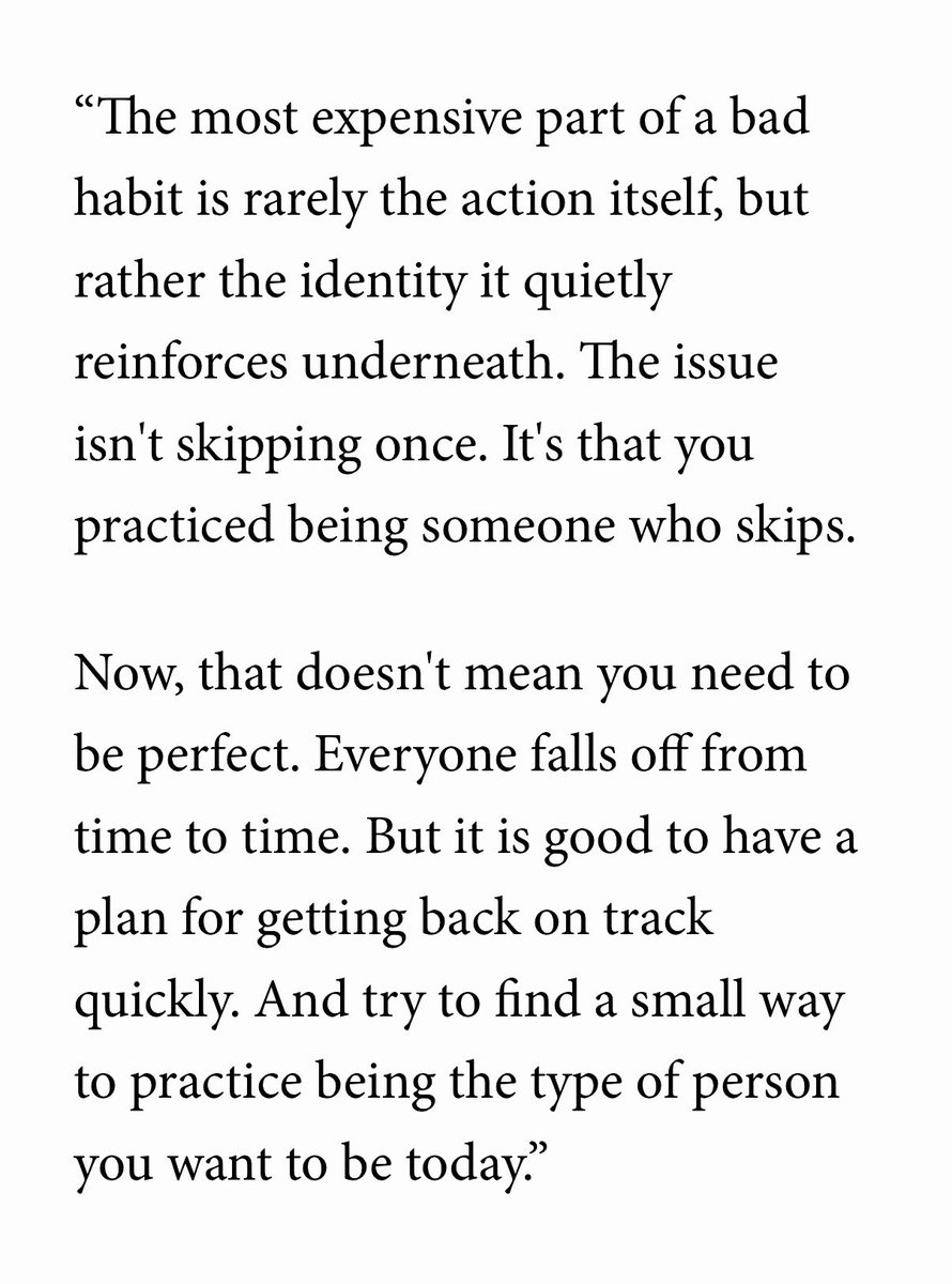 readswithravi's tweet photo. James Clear on identity and habits: https://t.co/YNKr6qxHp7