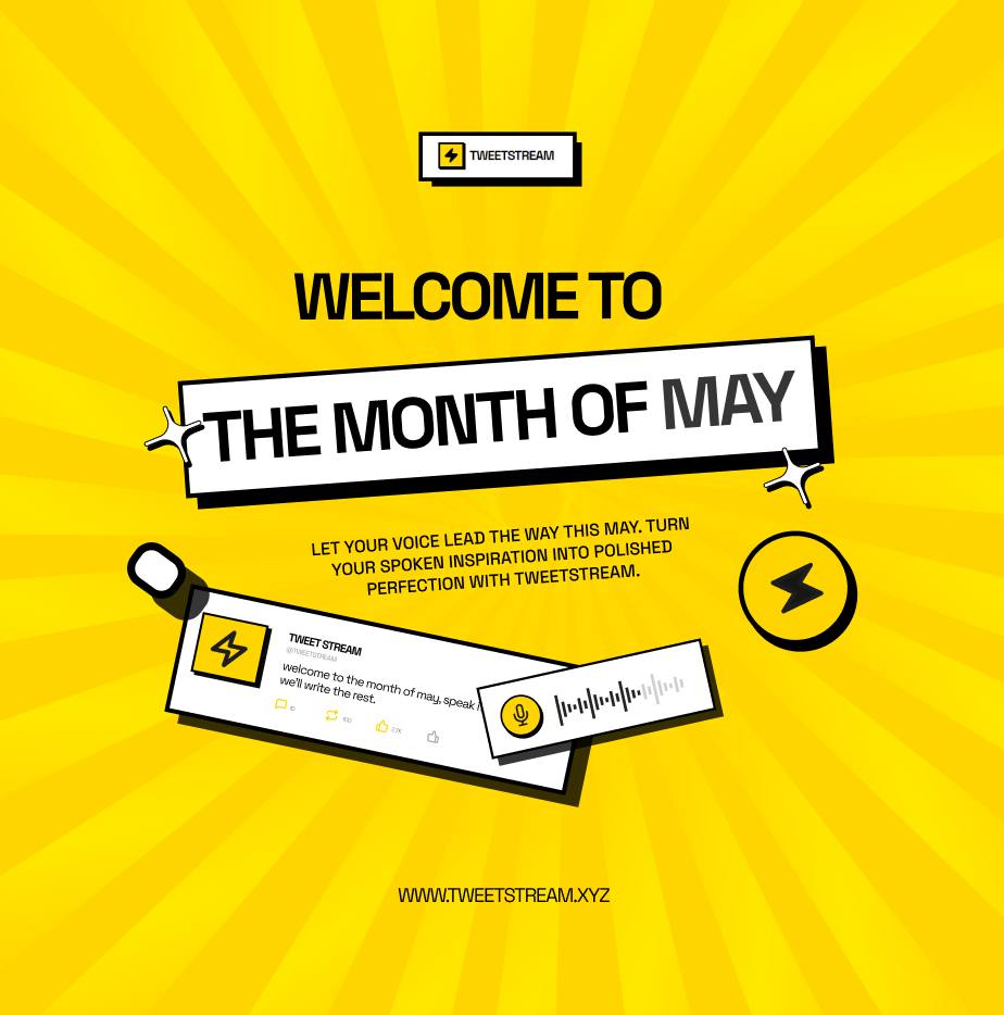 TweetStreamAI's tweet photo. Is it too late to say happy new month 🎉?

Yes, we know it's the 7th.  Yes, we know we built a tool that stops you from going quiet on your timeline.  Yes, we went quiet on our timeline.  We are fine. 

The product is fine, thanks to 5000 new users. May is fine.  

We're back. ⚡  https://t.co/8VdFh0Xvtr