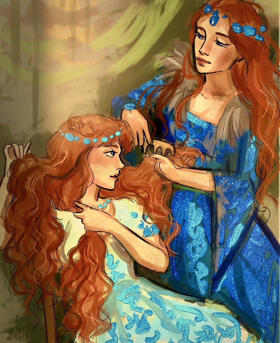 halidki's tweet photo. sansa and her mama catelyn :3 #asoiaf https://t.co/6pV1N1qZqt