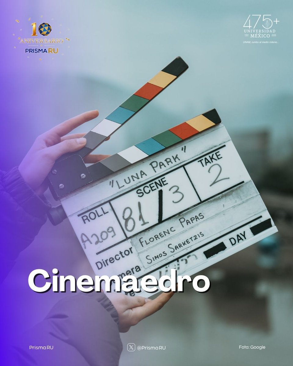 PrismaRU's tweet photo. No te pierdas las recomendaciones de #Cinemaedro con Carlos Narro 🍿🎞️
¡Toma nota y sigue la conversación en #PrismaRU!
#RelatamosAlMundo🌎 #RadioUNAM 96.1 FM 📻 https://t.co/Gg5mS4ZART