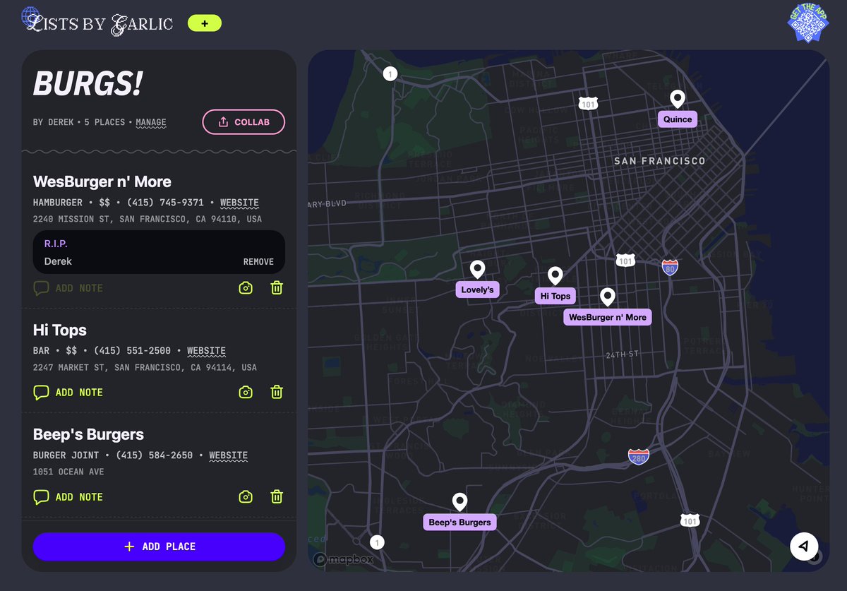 garlicfyi's tweet photo. * NEW * Make collaborative lists on Garlic ! *

invite your friends to add places &amp; notes so you don't have to: https://t.co/AwIEB3sCFG https://t.co/IVMSD5tOYs