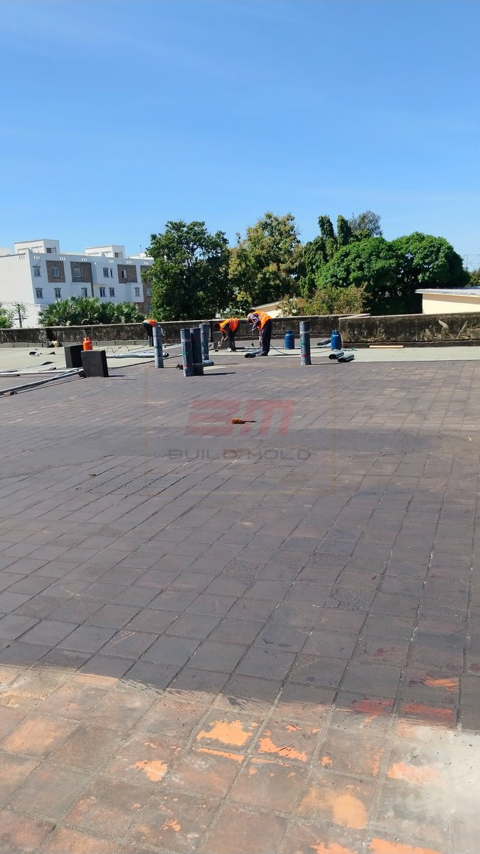 Build_Mold's tweet photo. 🔨 Flat roof protection in progress!
Applying high-performance APP membrane waterproofing to ensure a leak-free, durable, and weather-resistant roof system. ☔🏗️
#Flatroof #maintenanceworks #construction #kenyaistransforming #MjengoElimu https://t.co/HEh8M4PgZ6