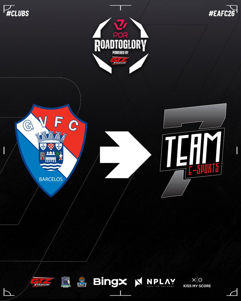 VPLlPortugal's tweet photo. Staff e Plantel que compunha a equipa de Clubs do @gilvicente.esports passa a representar a @team7esports__ e irão disputar o nosso presencial já como Team7
#vplportugal #vplglobal #vplproliga #proclubs #eafc26 https://t.co/D54wCUioVA