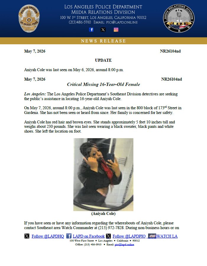 LAPD PIO tweet media