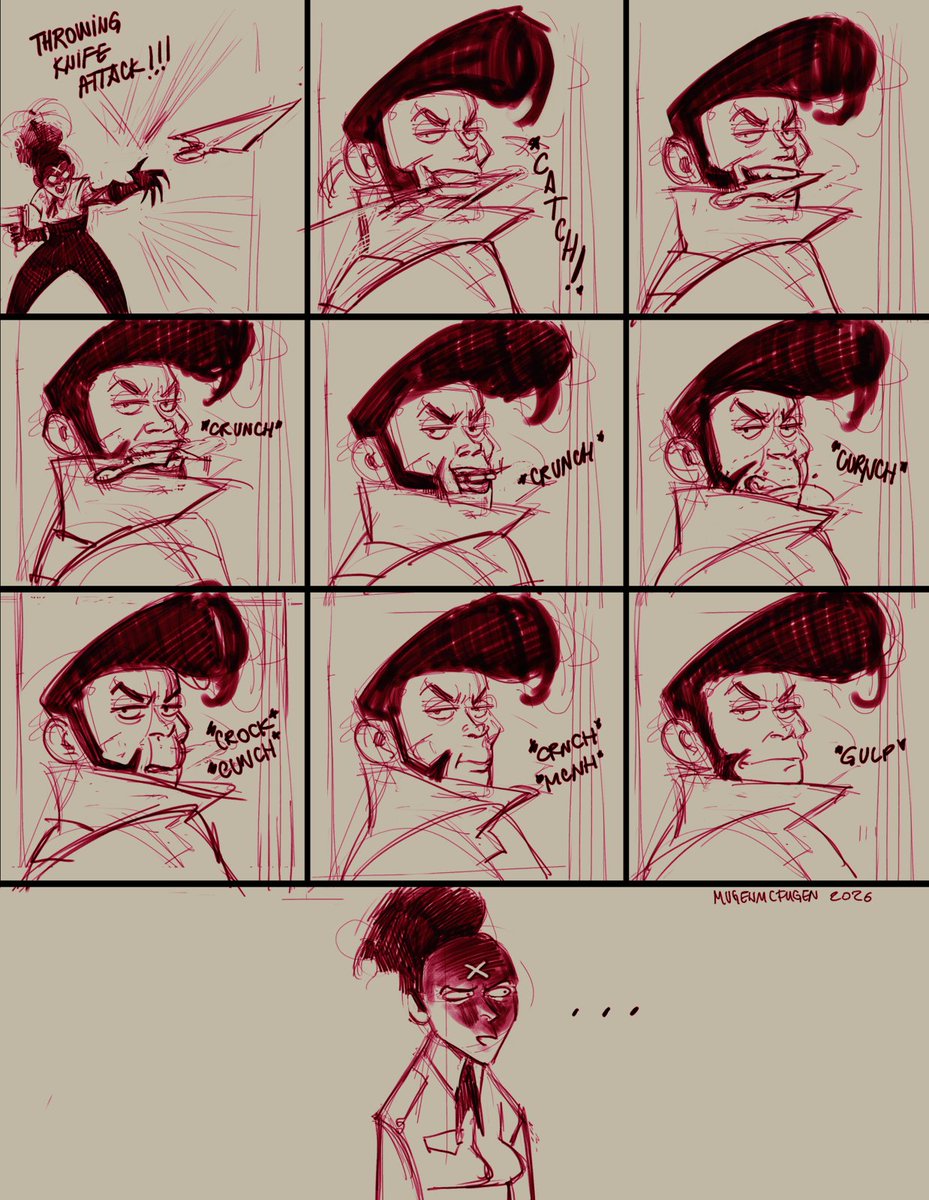 MugenMcFugen's tweet photo. that knife eating stickman thing #deadlock https://t.co/BoHFNajNNo