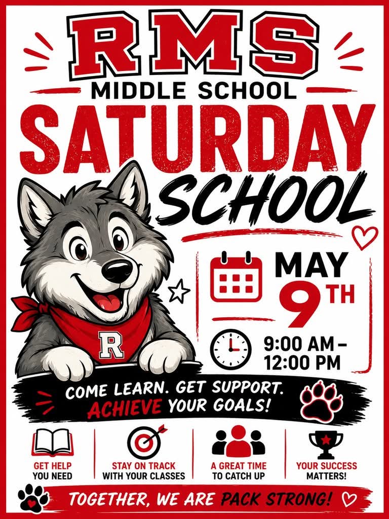 SnhuRms's tweet photo. Please take advantage of Saturday School, this Saturday, 5/9 from 9-12 to get caught up on any necessary school work with support as the end of the year is nearing! The next and last Saturday School will be in May 16. https://t.co/XZWQfsFgCp