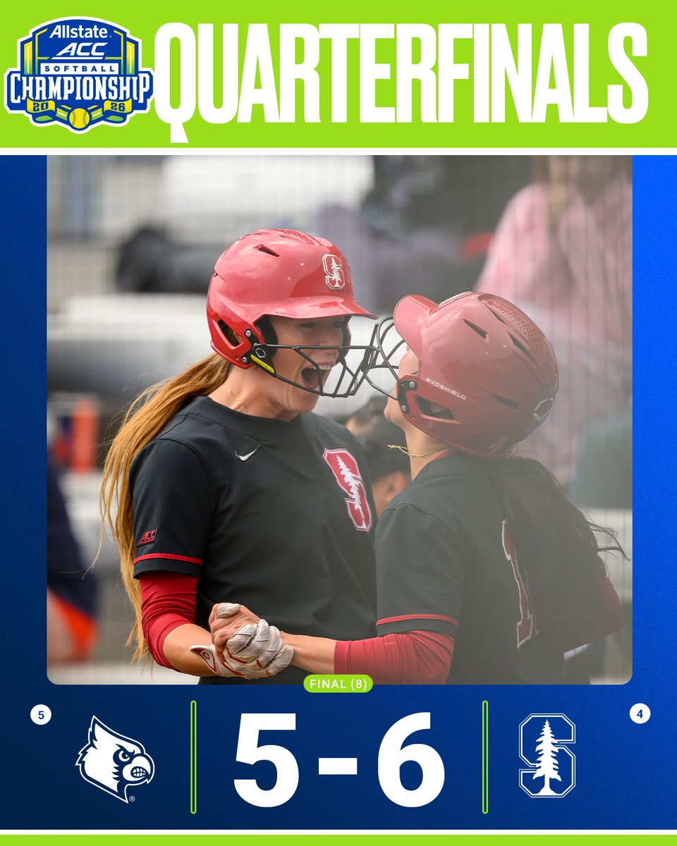 theACC's tweet photo. SEMIS HERE THEY COME 😤

@StanfordSball is headed to the 2026 Allstate ACC Softball semifinals. https://t.co/ZFRRCWEN3b