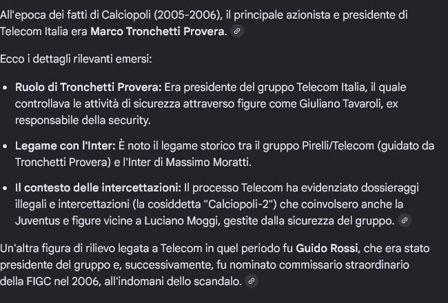 Per non dimenticare: chi era il Proprietario della telecom ai tempi di Calciopoli?