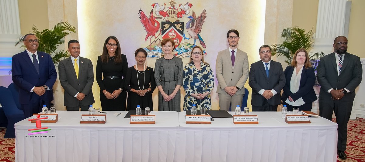 IFC_LAC's tweet photo. 𝐖𝐨𝐫𝐥𝐝 𝐁𝐚𝐧𝐤 𝐆𝐫𝐨𝐮𝐩 𝐚𝐧𝐝 𝐓𝐫𝐢𝐧𝐢𝐝𝐚𝐝 𝐚𝐧𝐝 𝐓𝐨𝐛𝐚𝐠𝐨 𝐒𝐭𝐫𝐞𝐧𝐠𝐭𝐡𝐞𝐧 𝐏𝐚𝐫𝐭𝐧𝐞𝐫𝐬𝐡𝐢𝐩

The Establishment Agreement provides the institutional framework for operations in 🇹🇹, expanding engagement aligned with national development priorities. https://t.co/9NQLZ3Hq5n