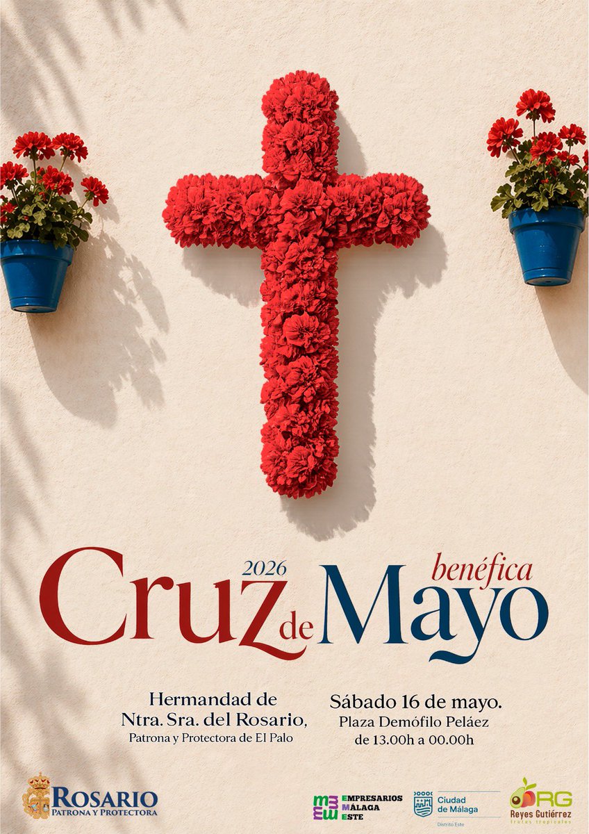 ‼️AVISO IMPORTANTE‼️

🔷Debido a las previsiones meteorológicas para este fin de semana, la Verbena de la Cruz de Mayo de la Hermandad de Nuestra Señora del Rosario, Patrona y Protectora de El Palo, queda aplazada al próximo Sábado 16 de mayo.
