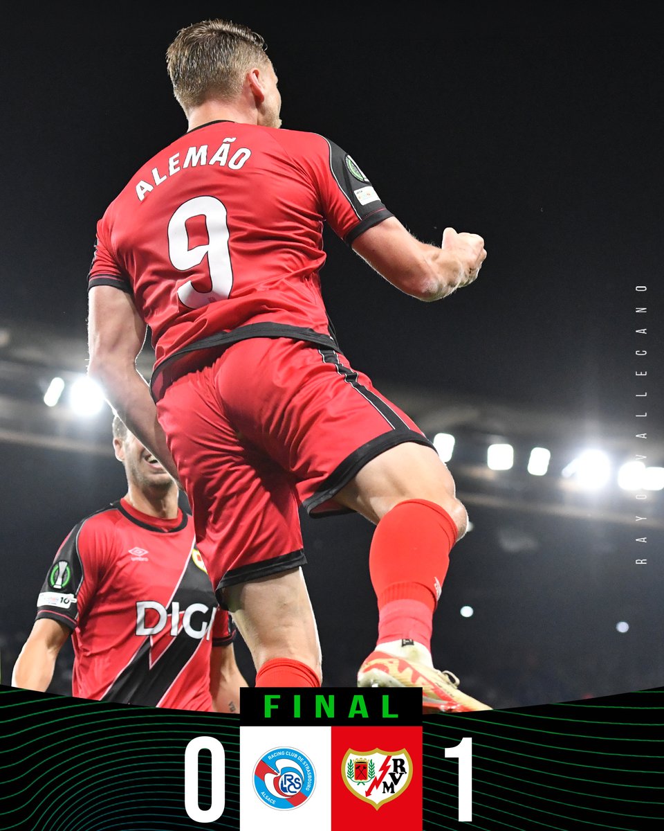 ⚡️¡¡¡FINAAAL EN ESTRASBURGO!!!
¡¡¡ESTAMOS EN LA FINAL!!! ⚡️

¡Enhorabuena, rayistas. Nos vemos en Leipzig!

#SigamosSoñando #UECL