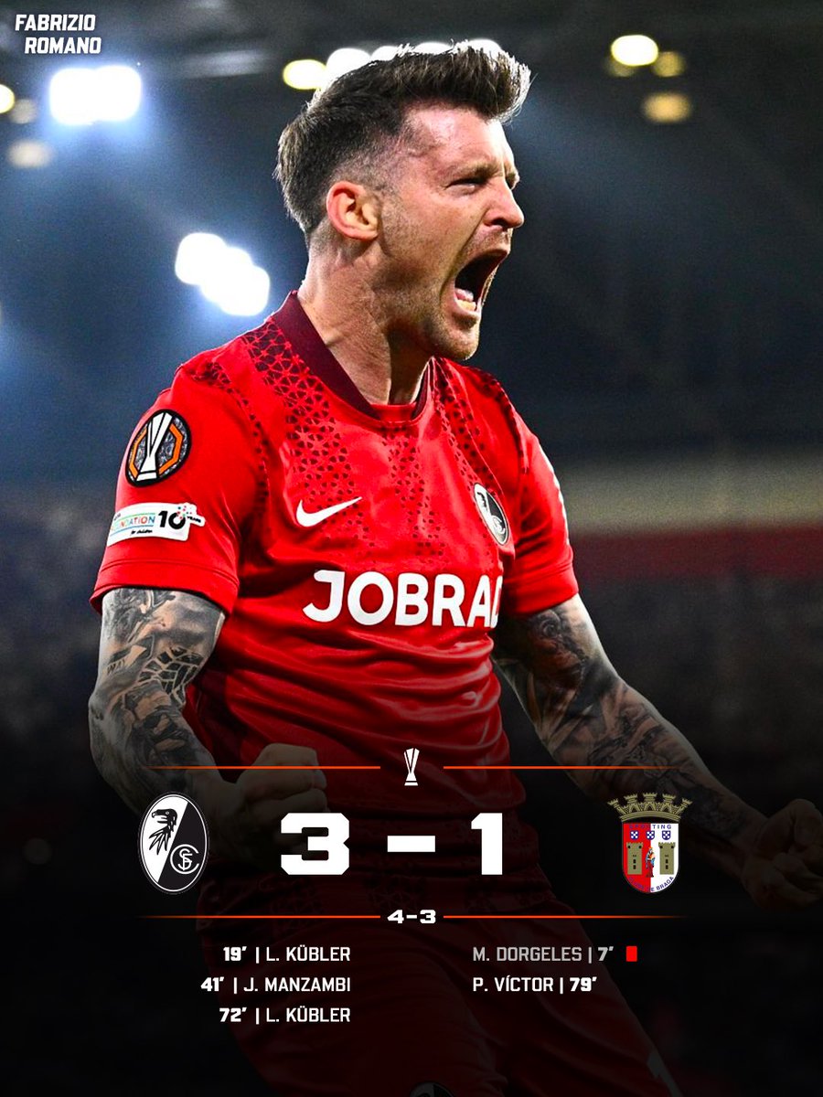 Freiburg knock out Braga, set Europa League final date with Aston Villa