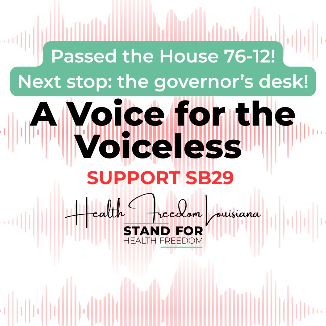 📣 Senator <a href="/McmathPat/">Patrick McMath</a>’s SB29, A Voice for the Voiceless, passed the House with a vote of 76-12! 

This bill requires coroners to include the vaccine history of a child in the autopsy of a child 15 years of age or younger who dies suddenly and without explanation. 

Next stop: