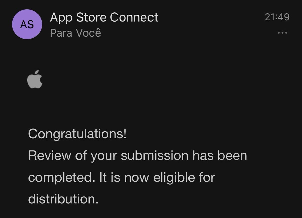 YuriyP's tweet photo. That historical moment when your first app was approved by @Apple for distribution in App Store 🎉 https://t.co/F3KO5ubYo3