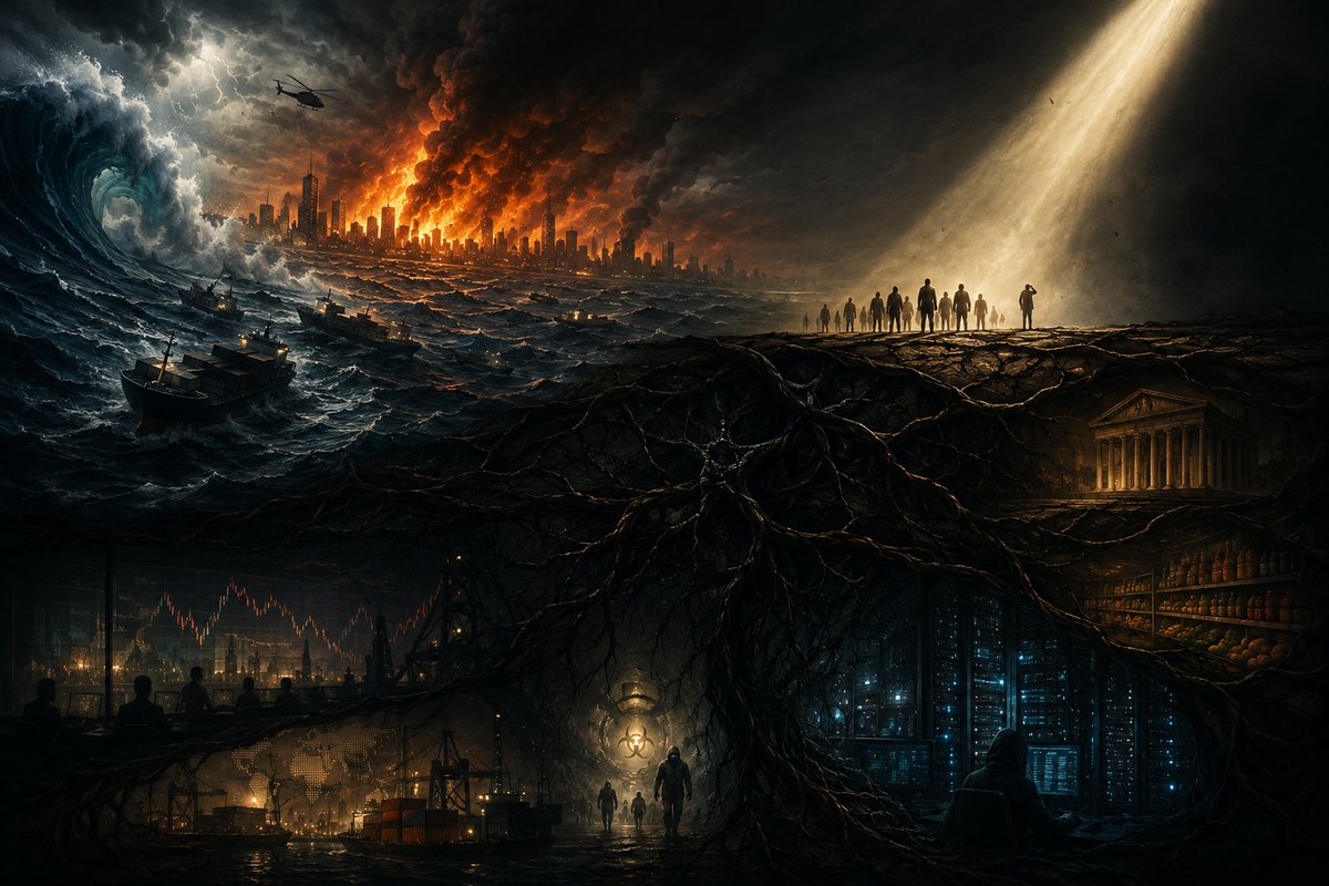 iamsilvanus's tweet photo. A dominant crisis doesn’t just consume attention.
It creates atmospheric cover.

And in that cover,
something else matures.
This is not conspiracy.
This is not coordination.

It’s a pattern.
Old as power.
Old as distraction.

The flood doesn’t hide the shadow.
It casts it. https://t.co/9niSzjZwQR