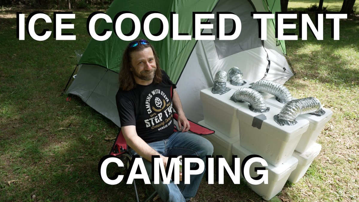 hunkerdownsteve's tweet photo. I had a lovely little evening of camping on a relatively warm day and decided to try and cool off the tent with a bunch of coolers with 140 pounds of ice.

https://t.co/M1D0MwcNpG

#Camping #CampingWithSteve #HunkerDown https://t.co/OWv3NqA1aN