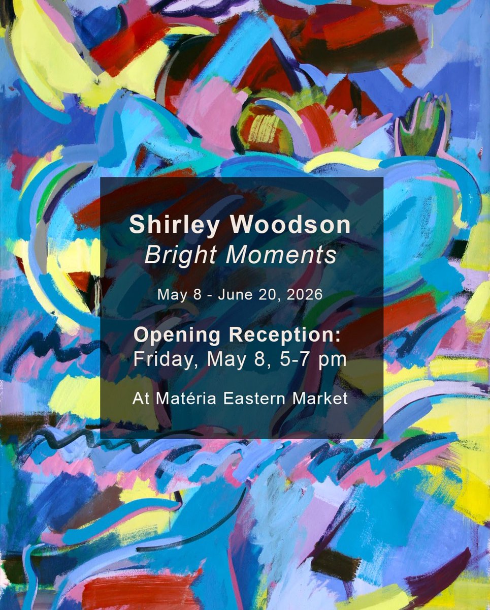 EasternMarket's tweet photo. Opening this Friday!

Shirley Woodson: Bright Moments

Exhibition opens from 5/8 through 6/20
Opening Reception: Fri, 5/8, 5-7 pm

Matéria Gallery exhibition space is located at 1343 E. Fisher Freeway.

Credit: photographed by Patrick Barber. Courtesy of Kresge Arts in Detroit https://t.co/xO4yunsUhn
