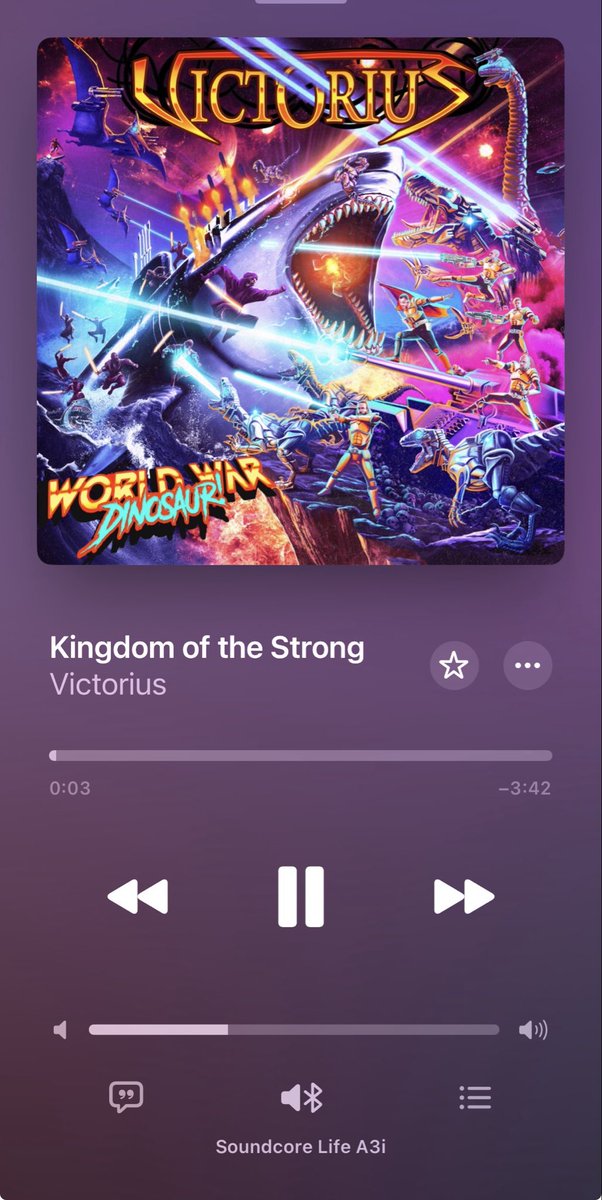 StarairTaku's tweet photo. 【Now Playing】
おはようございます😁
今日このアルバムからスタート🎸
ドイツのパワー・メタル・バンド
Victoriusのニュー・アルバム
/ World War Dinosaur
#NowPlaying #Victorius https://t.co/ekiN3WoYes