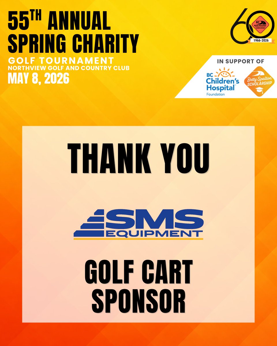 BCRoadBuilders's tweet photo. We’re grateful to our Golf Cart and Ball Sponsors for helping bring this year’s tournament to life.

Thank you to SMS Equipment, YRB, and Elevation for supporting the event and helping create a great day on the course! https://t.co/JzUSQc5FGx