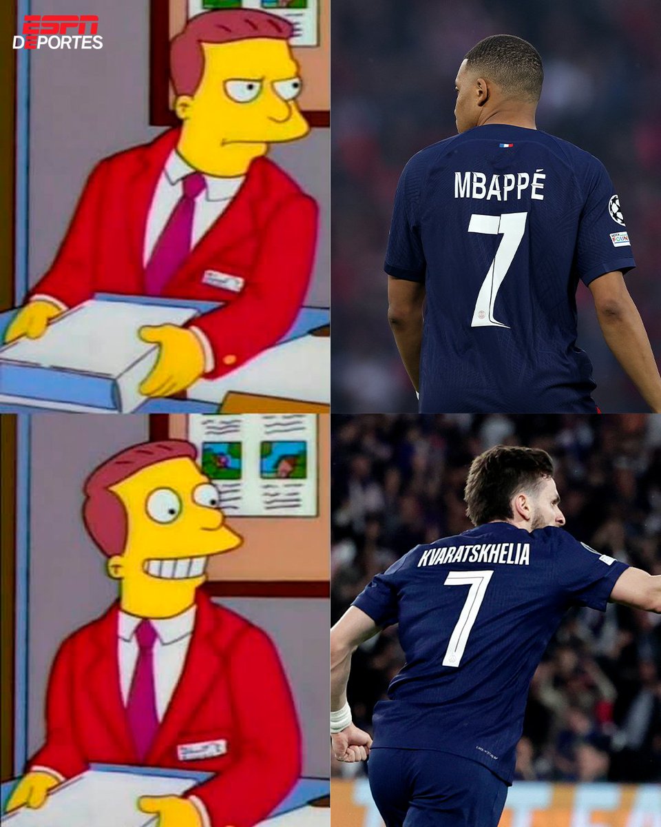 Está "el '7' del PSG". 😒

Y "el '7' del PSG". 😁