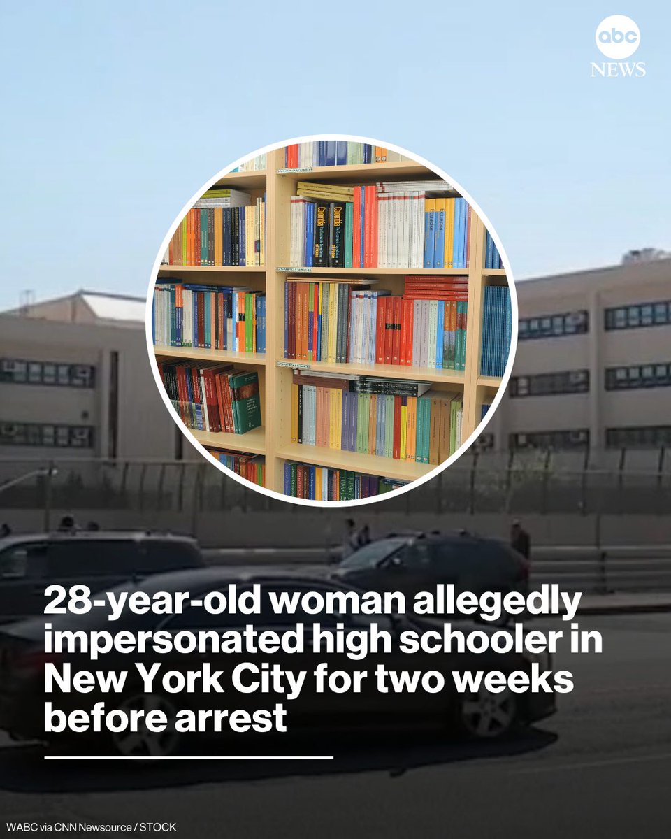 ABC's tweet photo. A 28-year-old woman impersonated a student at a New York City high school for two weeks until educators became suspicious and police arrested her, according to a criminal complaint.

Kacy Claassen enrolled at the Westchester Square Academy in the Bronx on April 13, claiming she was a 16-year-old girl named Shamara Rashad, according to the complaint prepared by a city police officer.

Read more: https://t.co/djyFjRvk6i