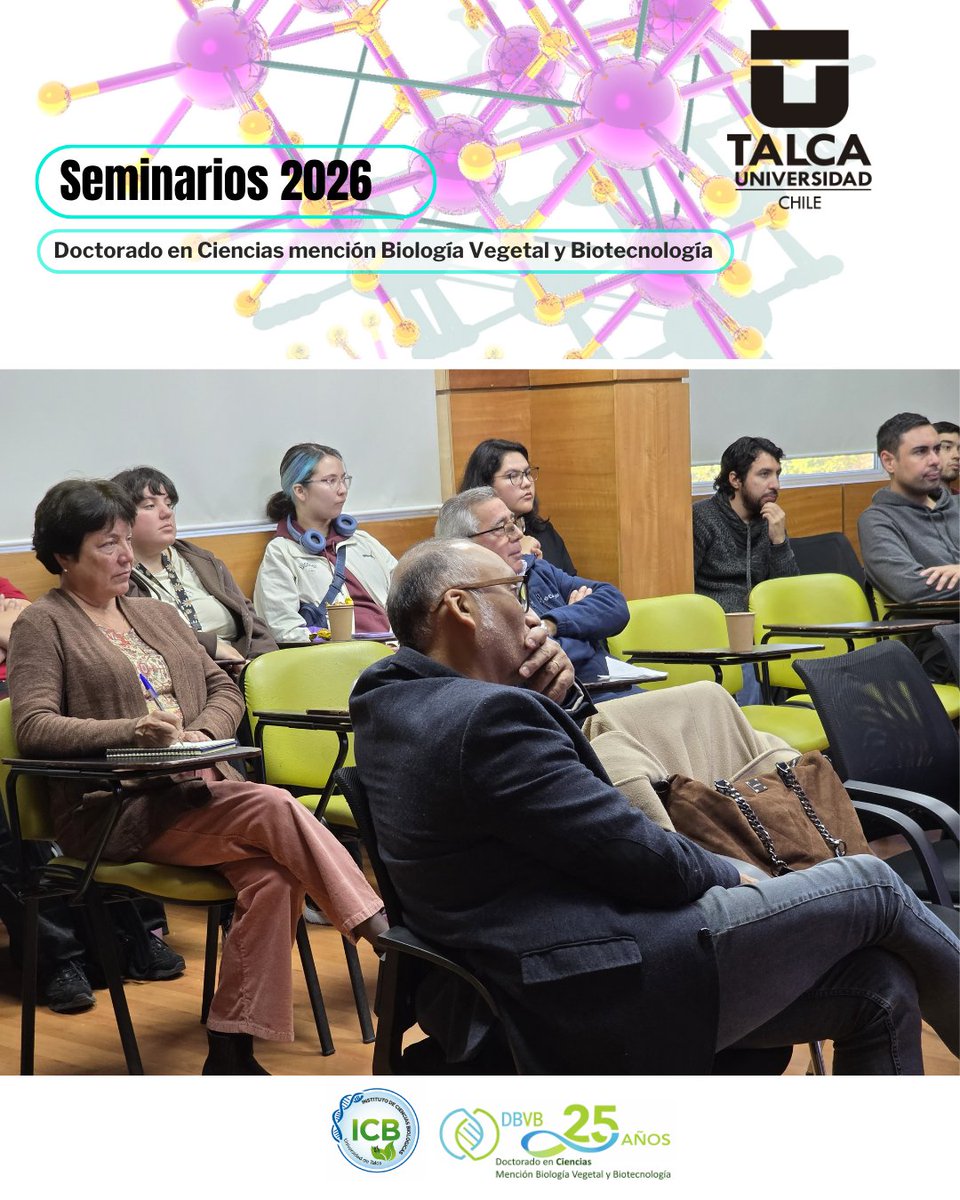 dbvb_utalca's tweet photo. 🌳Les compartimos un registro de la jornada realizada hoy, en el marco del Ciclo de Seminarios del programa DBVB)🌱En esta oportunidad, se realizó la #charla: "Compuestos bioactivos en una agricultura sostenible y resiliente ante el cambio ambiental". https://t.co/rSl6BoPReY