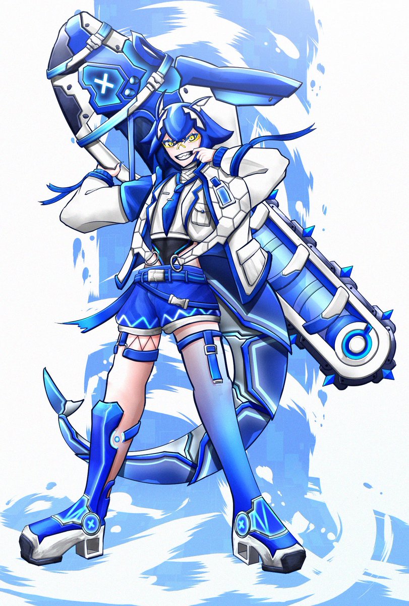 Higurashi_28's tweet photo. 🦈 🪚

 #illustration  #OC
 #絵描きさんと繋がりたい https://t.co/gfypBInJSh