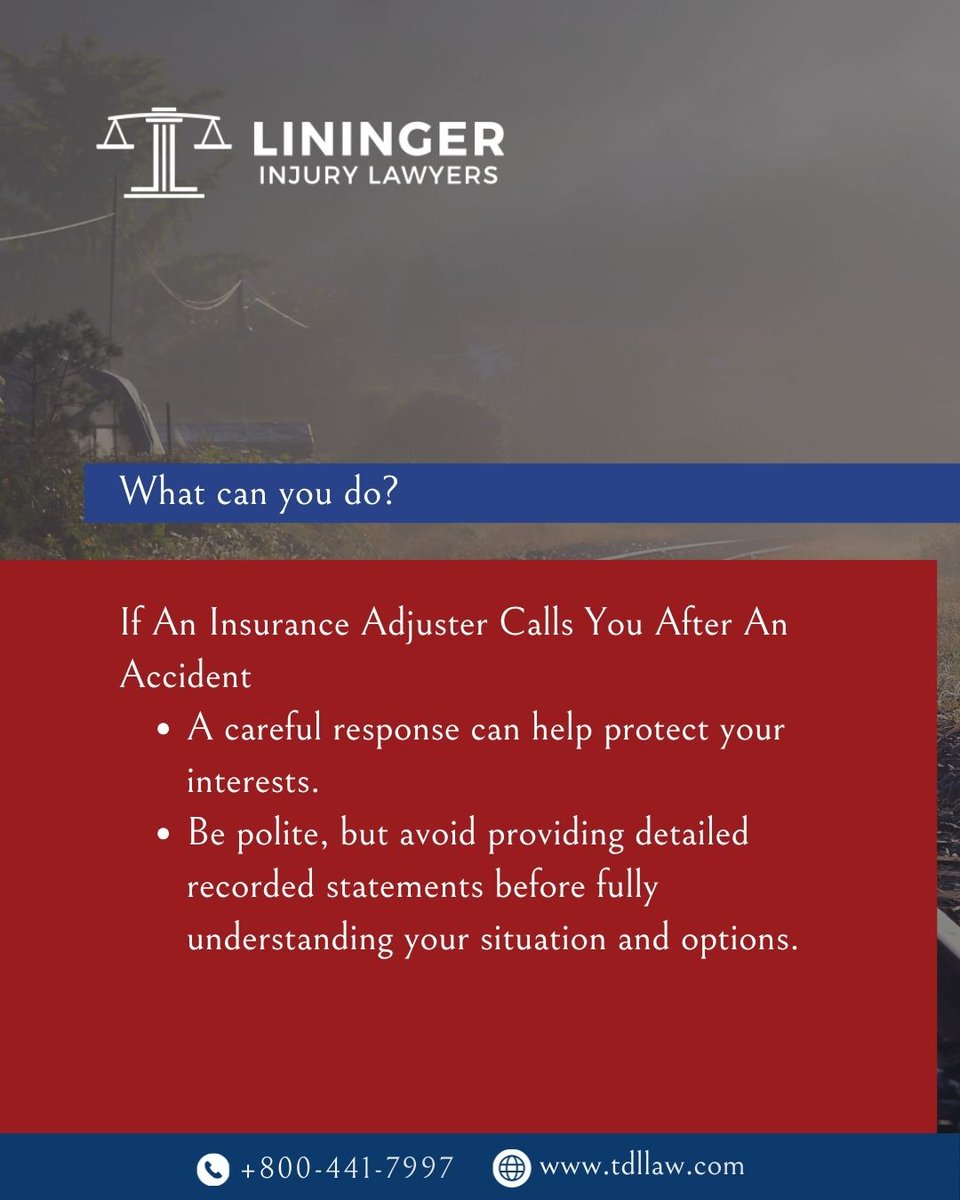 ThomasDLininger's tweet photo. Conversations with insurance companies can impact your claim. Knowing how to respond matters.

📞 800-441-7997
🌐 https://t.co/uZQCzCH9WE
💬 Free case assessment available

#TDLLaw #InsuranceAwareness #KnowYourRights #WhatCanYouDo https://t.co/mnCB5mGiNz