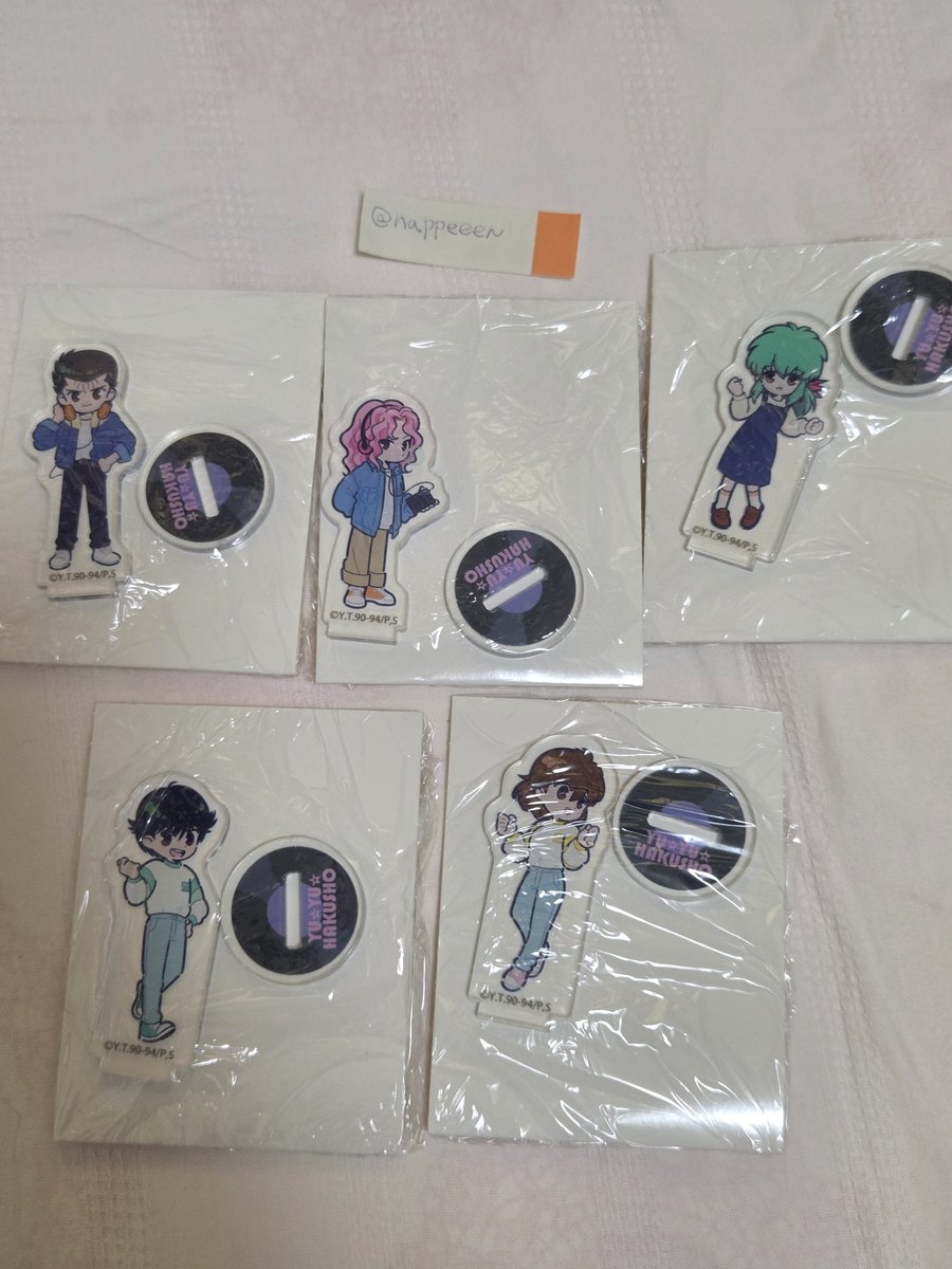 nappeeen's tweet photo. 【交換】幽遊白書　幽白　100均　ダイソー　アクリルスタンド　ランダム　

譲)幽助、幻海、雪菜、螢子

求)同じ値段の蔵馬

郵送交換または都内手渡し。

検索からでも大歓迎。

よろしくお願いします。 https://t.co/5lXkZQpnR4