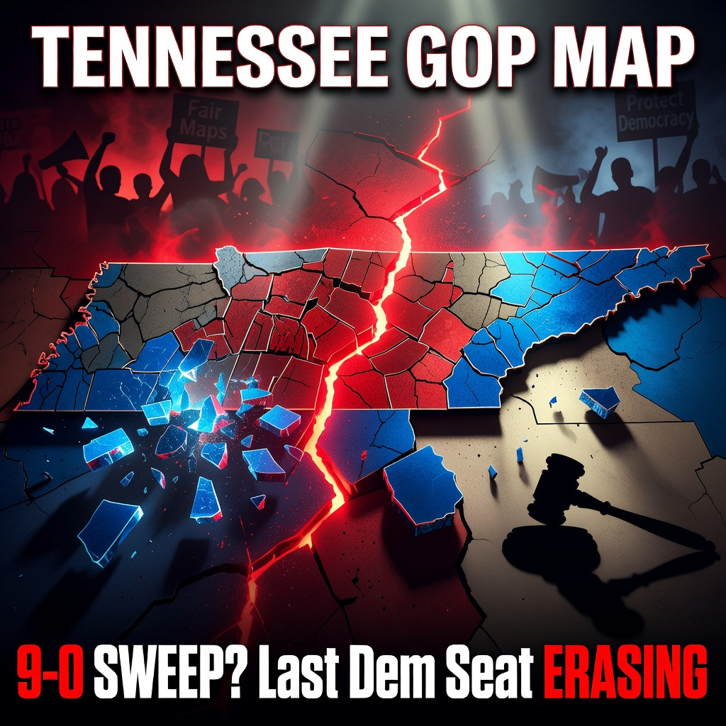 allthe_dot_news's tweet photo. Tennessee Republicans on Wednesday unveiled a proposed congressional map that would split the state's majority-Black Shelby County and likely erase the last Democratic seat in the U.S. House. The plan aims to give the GOP all nine of the state's congressional districts. It follows a recent Supreme Court ruling that weakened Voting Rights Act protections.
https://t.co/204n2h8mfO
#TennesseePolitics #Gerrymandering #VotingRights #Redistricting #GOP