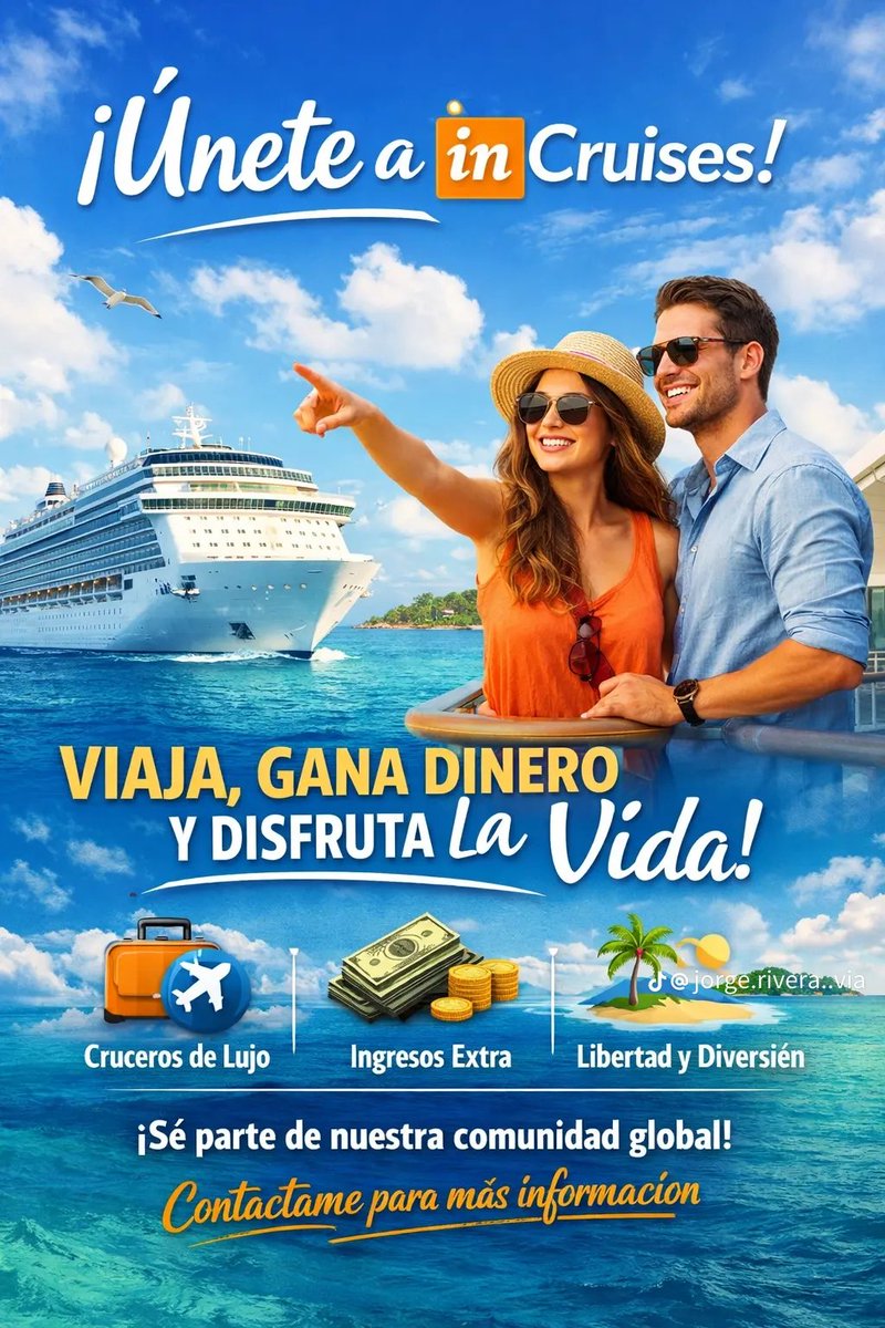 LitsmanL's tweet photo. Busco hombres y mujeres que les guste viajar en crucero y quieran viajar en 1 o 2 este 2026 y así vivir la experiencia 🛳️
NO ES TRABAJAR EN CRUCERO, es ir de viaje en crucero 🛳️ https://t.co/nDGjut6NMd