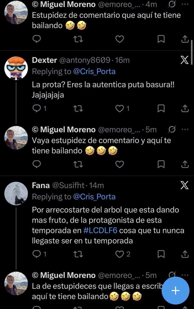 Y aquí el comentario de un viejo pendejo que parece bot contestándole lo mismos a todos por defender a la hocico apestoso ☺️ #LCDLF6