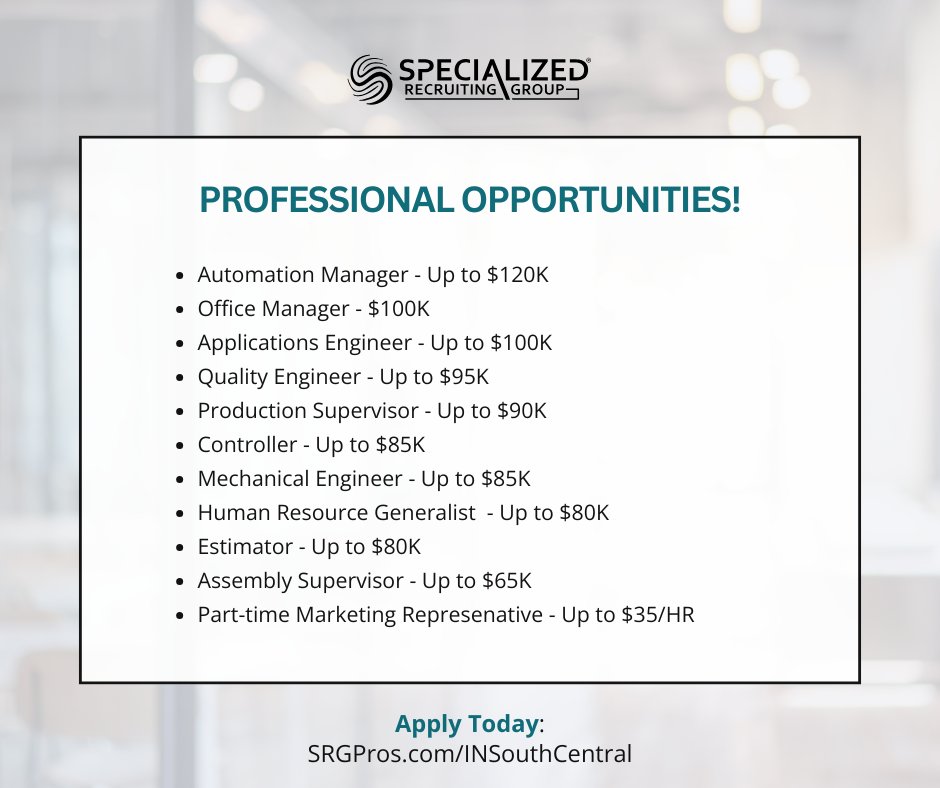 South Central Indiana Professional Jobs tweet media