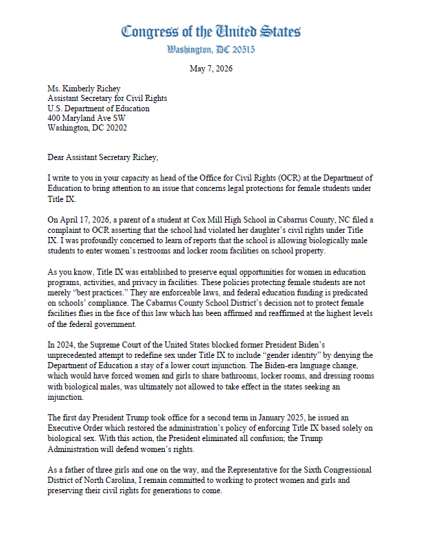 Congressman Addison McDowell tweet media