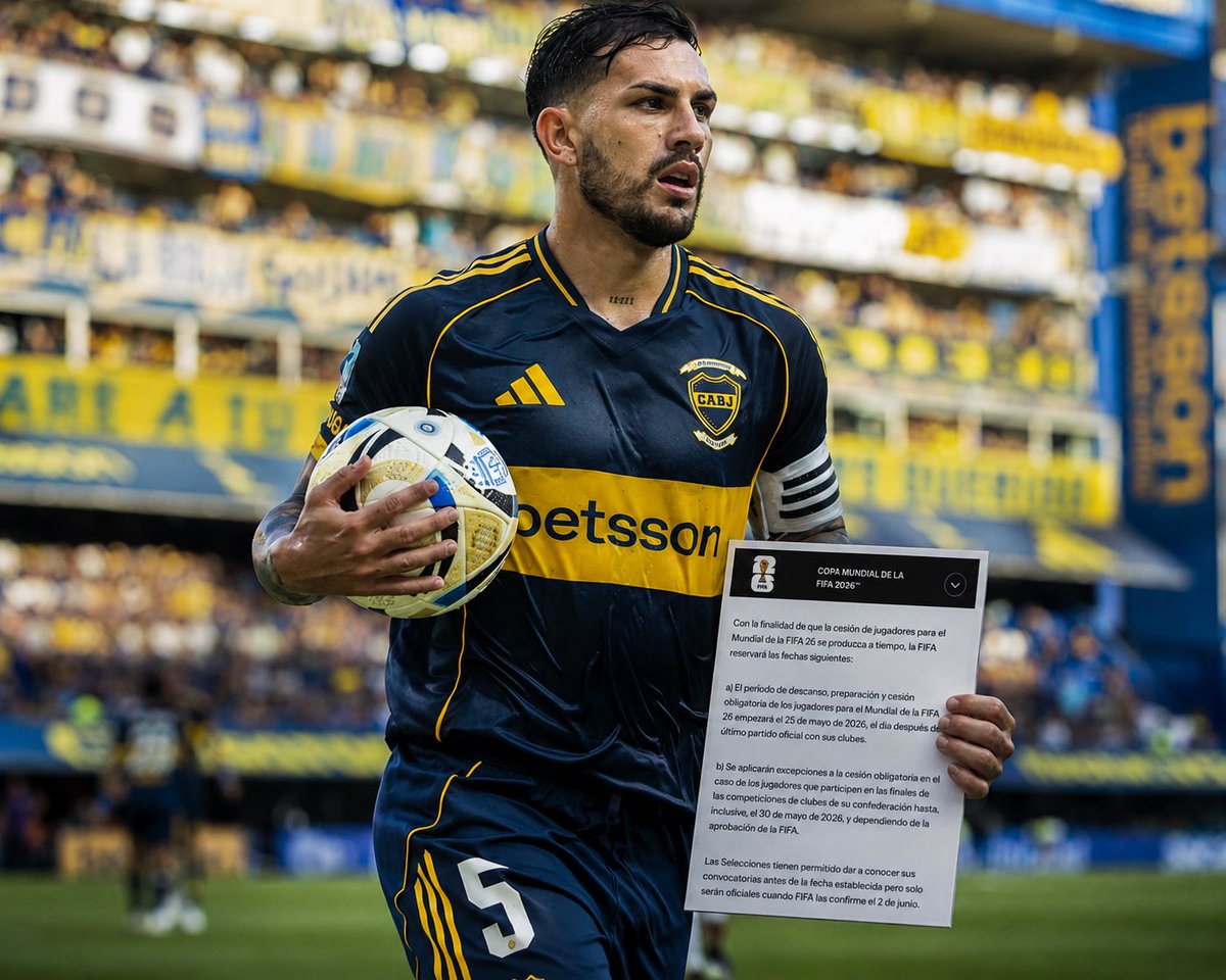 ElSitioXeneizee's tweet photo. ⬇️@CONMEBOL comunicó oficialmente que habrá una excepción que favorece a los clubes que juegan Libertadores y Sudamericana:

▶️Los equipos que tengan jugadores convocados a sus selecciones para el Mundial, podrán disputar la última fecha de la fase de grupos, entre el 26 y 28 de mayo.

✅#Boca podrá contar en la última fecha de #Libertadores (vs U. Católica) con Leandro #Paredes que será convocado por #Scaloni y con Adam #Bareiro o Ángel #Romero en caso que los convoque Gustavo Alfaro para Paraguay.