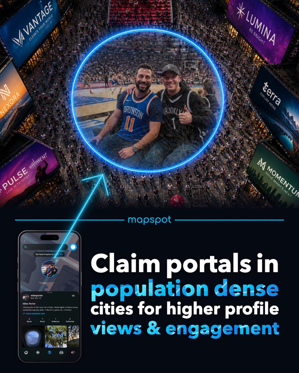 MapspotInc's tweet photo. The internet had websites. Social media had profiles. Now the real world has portals. 🌍⚡
Introducing Mapspot iOS — a new social layer on Earth.

Where will you claim?

Link in bio

Built by Darin Burch (@wil_hvn)
#Mapspot #SpatialMedia #VirtualRealEstate #Metaverse https://t.co/0nDXNnrXwr