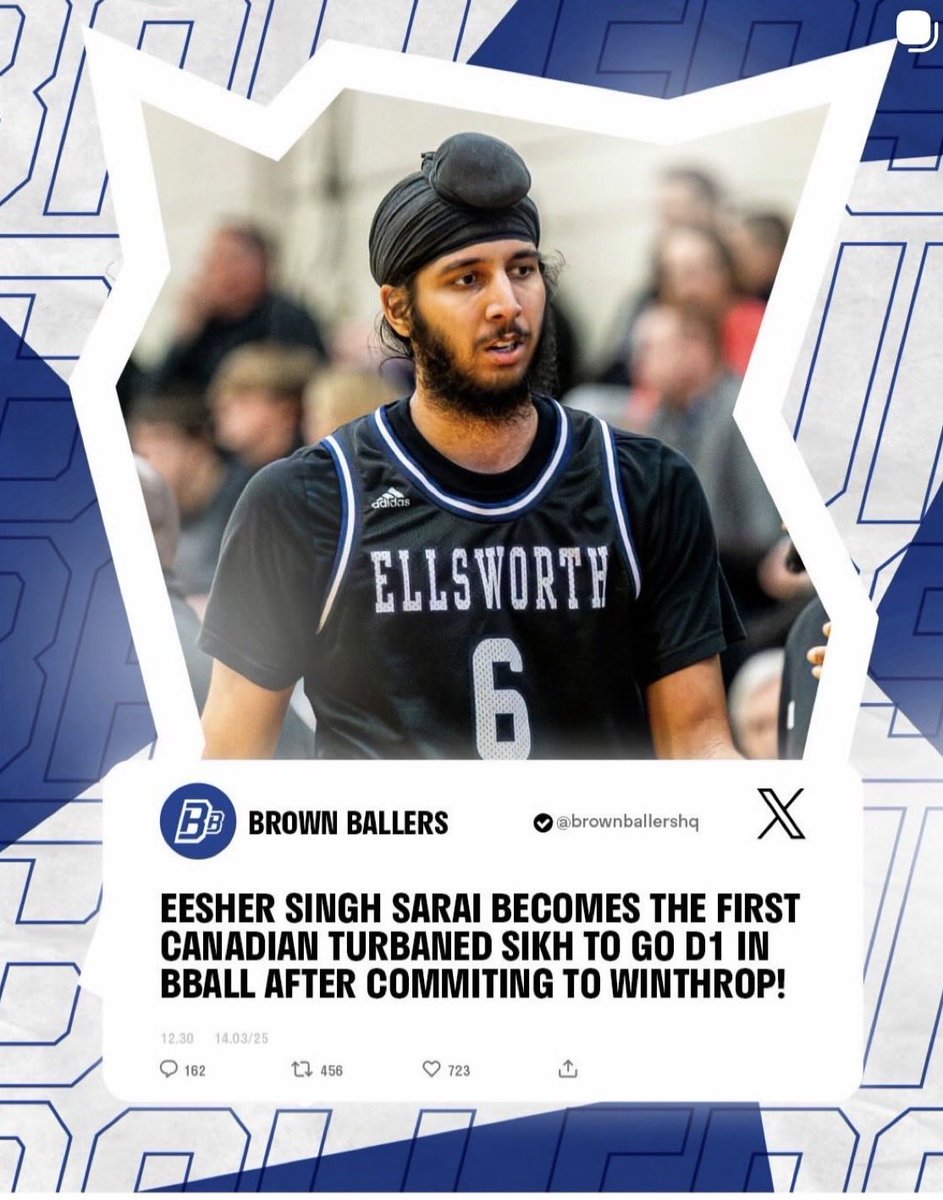 3SeedTraining's tweet photo. 6’9 @EesherSarai has committed to NCAA D1 Winthrop. 

Great pick up for @MarkProsser15 &amp; staff at @Winthrop_MBB 

History was also made 👇 https://t.co/W7B31zh6X0