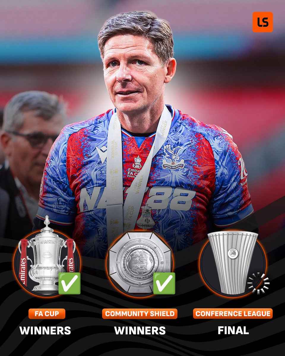 Before Oliver Glasner, Crystal Palace had 𝙣𝙚𝙫𝙚𝙧 won a major trophy 🏆❌

He is now one game away from leading them to their third piece of silverware in the last year 🤯