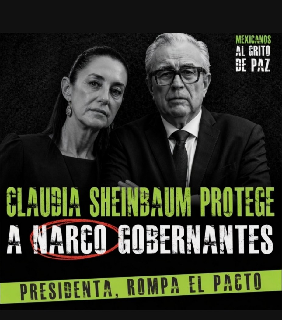 Claudia Sheinbaum y Clara Brugada mandaron golpear a ciudadanos que iban a poner esta manta en el Zócalo.

Al parecer algo no les gustó de ella.

Creo que es momento de hacerla viral.

👇🏻