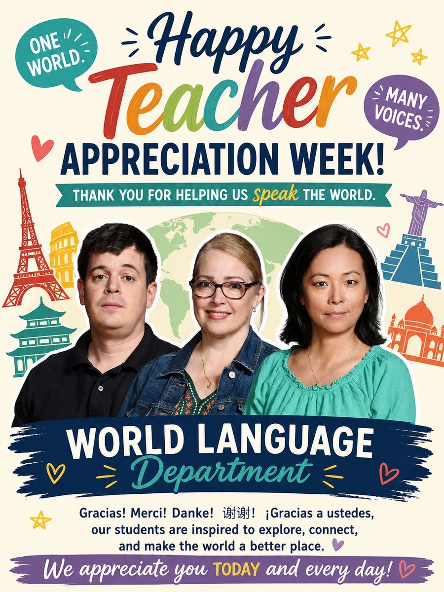 SlmsSpartans's tweet photo. "Education is not the filling of a pail, but the lighting of a fire." (William Butler Yeats). Today, we honor the SLMS Related Arts and World Language Teachers - thank you for lighting fires within our students! https://t.co/R29UnZy03T