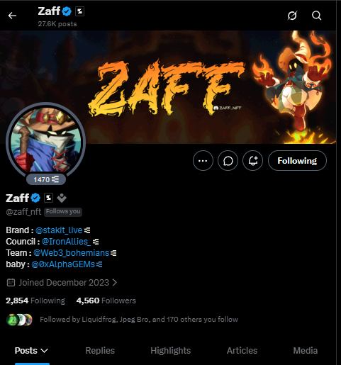 seifonnar's tweet photo. My friend’s account  @zaff_nft   has been hacked.
Please do NOT click any links, connect your wallet, or interact with any messages/posts coming from the account until further notice. https://t.co/tav4mgkFK0